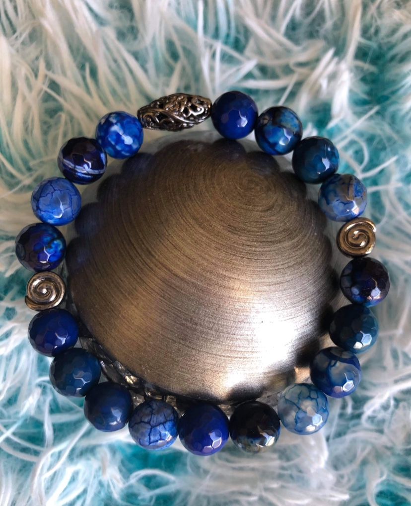 Blue Focus Bracelet Bead