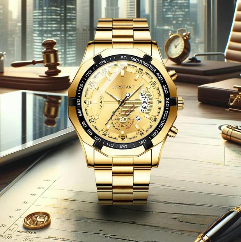 Men Dreaming Gold Watch