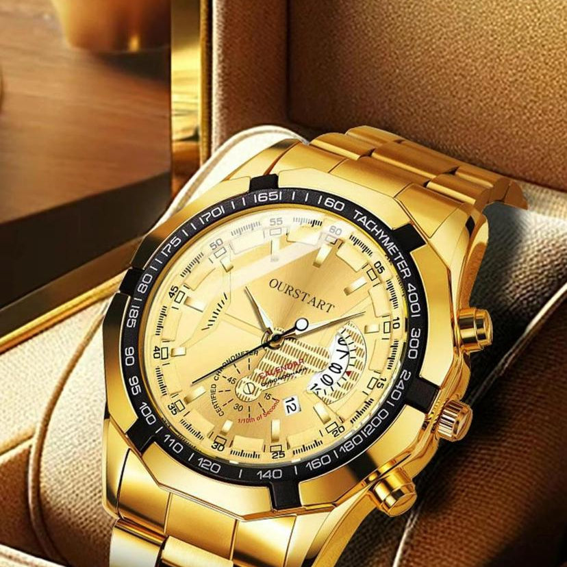 Men Dreaming Gold Watch