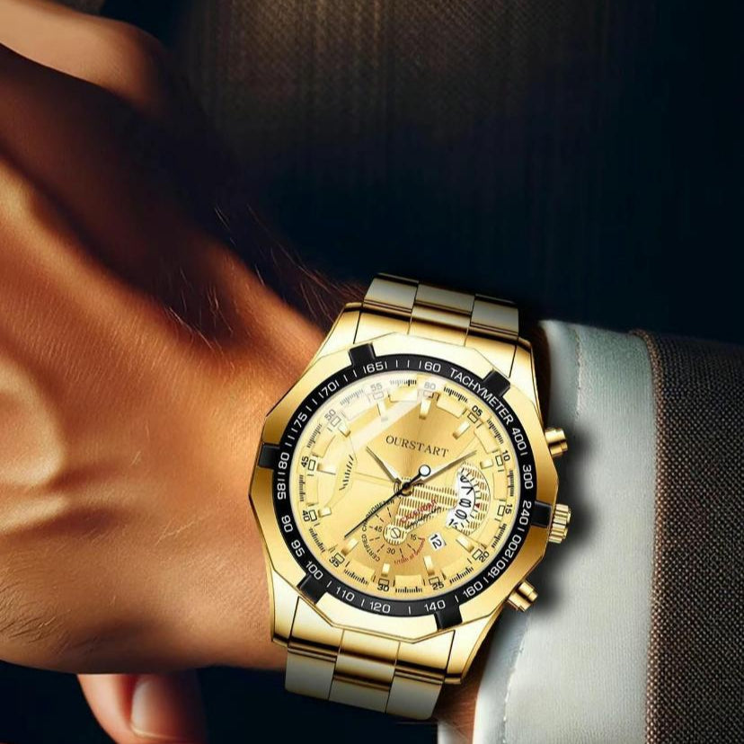 Men Dreaming Gold Watch