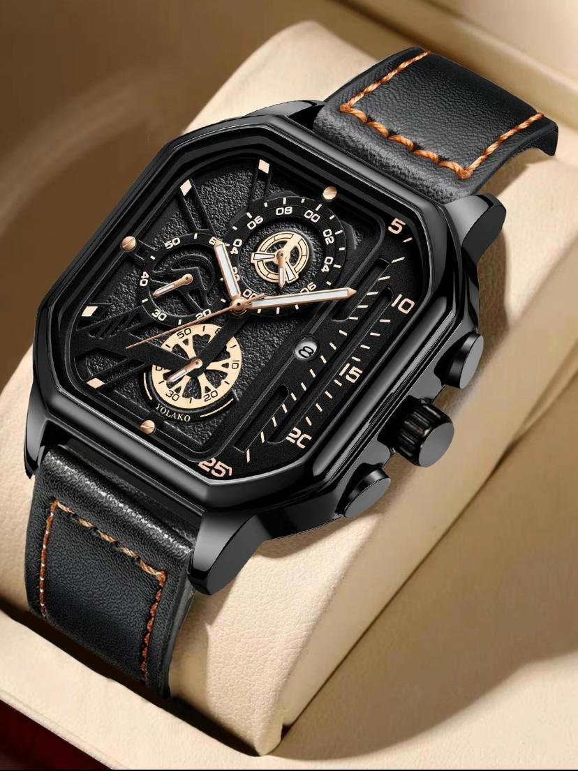 Men Chronograph Calendar Fashion Watch