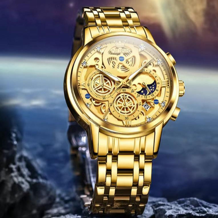 Luminous Date Tourbillon waterproof Wristwatch for Men