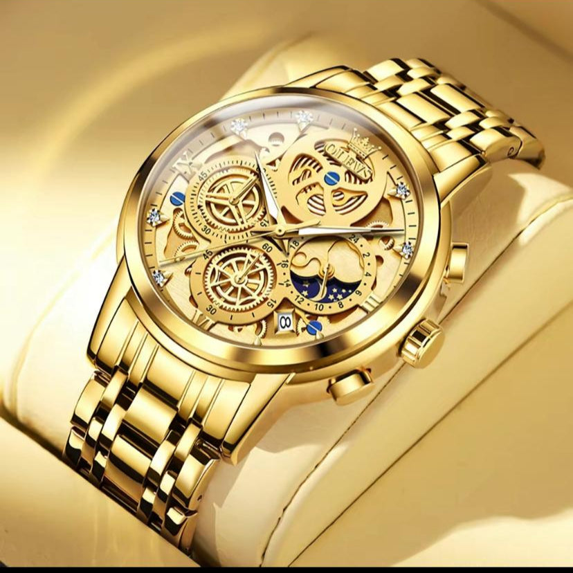 Luminous Date Tourbillon waterproof Wristwatch for Men