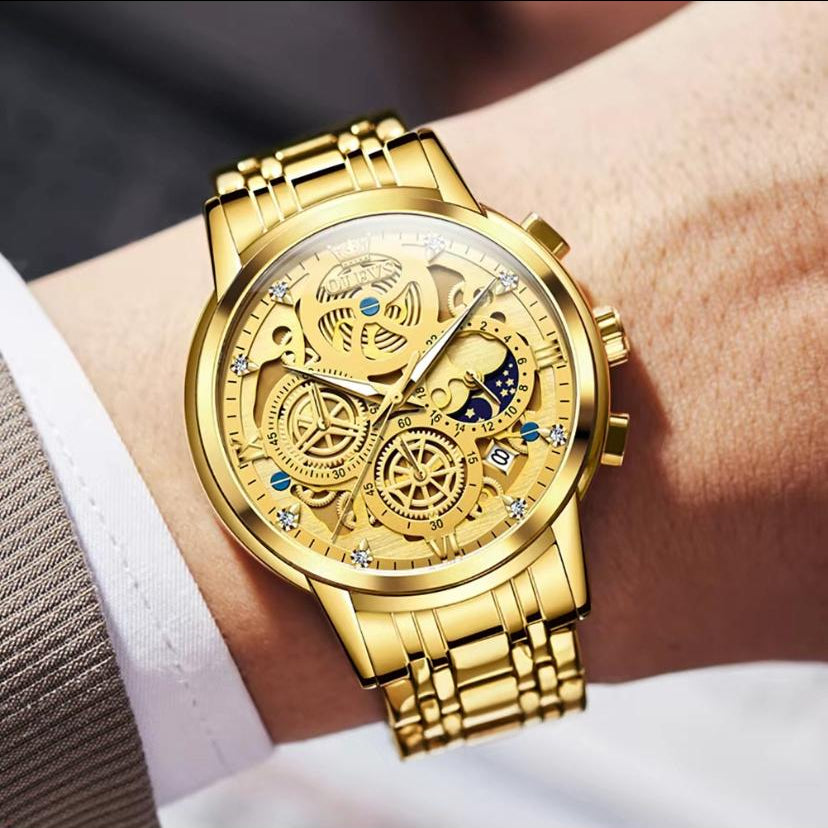 Luminous Date Tourbillon waterproof Wristwatch for Men
