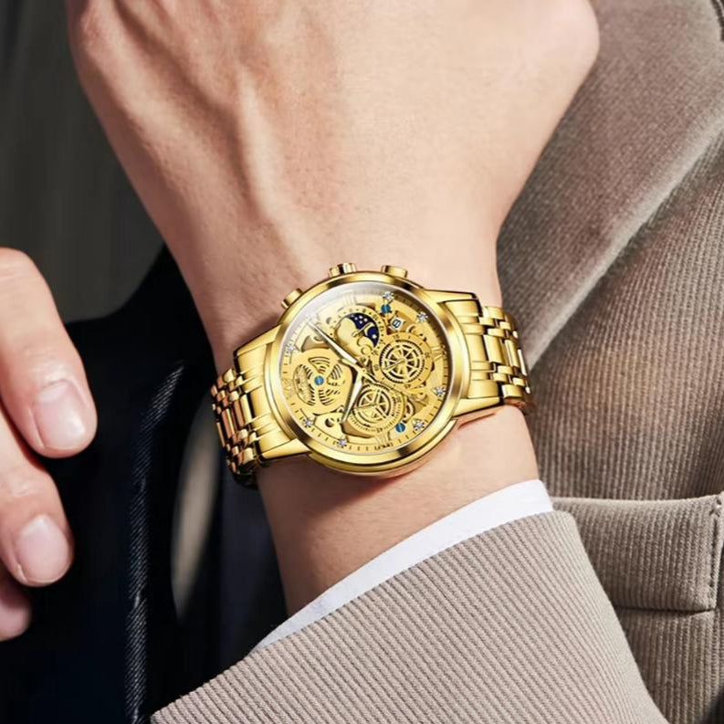 Luminous Date Tourbillon waterproof Wristwatch for Men