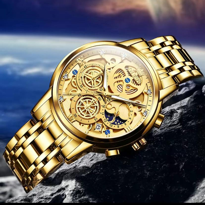 Luminous Date Tourbillon waterproof Wristwatch for Men