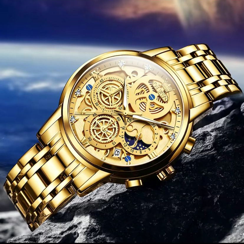Luminous Date Tourbillon waterproof Wristwatch for Men