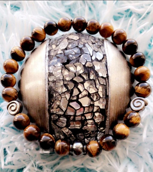 Classic Tiger Eye Bead Bracelet